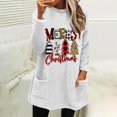thumbnail image 2 of EHQJNJ Sweatshirts pour Femmes Tendance Graphique Imprimé de Noël Col Rond Ample Automne et Hiver Décontracté et Confortable Sweat à Manches Longues avec Poche en Peluche Tie Dye pour Femmes, 2 of 4