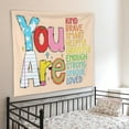 thumbnail image 4 of Positive Affirmations for Kids Tapestry Wall Hanging, Kids Affirmation Wall Decor, You Are Kind Brave Smart Inspirational Wall Blanket Decor for Kid Room Classroom Nursery Playroom, 4 of 5