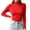 Red, variant on BXJX Womens Knit Sweaters, Slim Fit Long Sleeve Pullover Mock Neck Base Layer Tops Purple Size Free Size