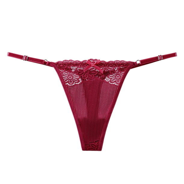 Aayomet Cotton Underwear for Women Thong Sexy Lace Ultra Thin