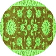 thumbnail image 1 of Ahgly Company Indoor Round Oriental Green Traditional Area Rugs, 5' Round, 1 of 4