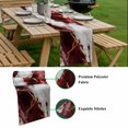 thumbnail image 5 of Marble Red Table Runner - 90 Inch Long, Kitchen Dining Table Runner Dresser Scarves, Modern Abstract Gold White Brick Stone Motif Farmhouse Decor for Coffee Tables Wedding Party Banquet, 5 of 8