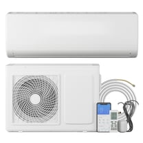 Costway 12000 BTU Mini Split AC & Heater, 20 SEER2, 115 V Wall-Mounted ...