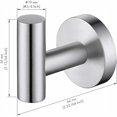 thumbnail image 2 of nipocaio Bathroom Towel Rack Wall Mount Hook Holder SUS304 Stainless Steel Robe Hooks Towel Rack (Brushed2), 2 of 5