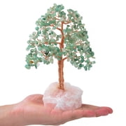 Kalifano K965R-AV Aventurine Bonsai Tree of Life with 414 Crystals