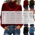 thumbnail image 4 of Tqcoqu Women's Mock Turtleneck Velvet Top,Long Sleeve 2026 Fall Velour Shirts,Trendy Loose Dressy Casual Blouse Daily Wear, 4 of 8