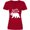 Red, variant on Inktastic Auntie Bear in White Women's V-Neck T-Shirt