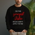 thumbnail image 3 of Men's 330g 100% Cotton Youngest Sisten Pattern Dropped Shoulder Crew Neck Sweatshirt, 3 of 15
