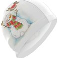 thumbnail image 1 of Wekity Swimming Cap Snowflake Winter Bird Snowman New Year Unisex Adult Wekity Polyester, 1 of 4