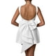 thumbnail image 1 of Vestido de noche Aosadin para fiesta de cóctel, blanco satinado, 22 W, 1 of 6