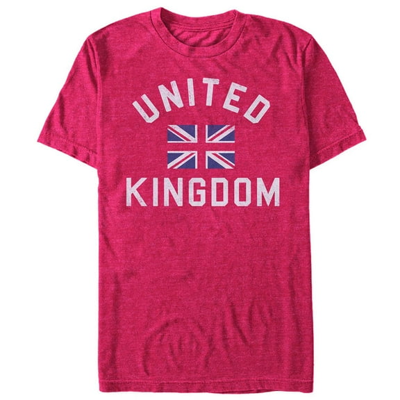 Men's Lost Gods United Kingdom Union Jack Graphic Tee Red Heather Large