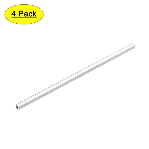 Unique Bargains 6063 Aluminum Square Tube 6mmx6mmx1mm Wall Thickness 200mm Length Seamless Straight Tubing 4 Pcs