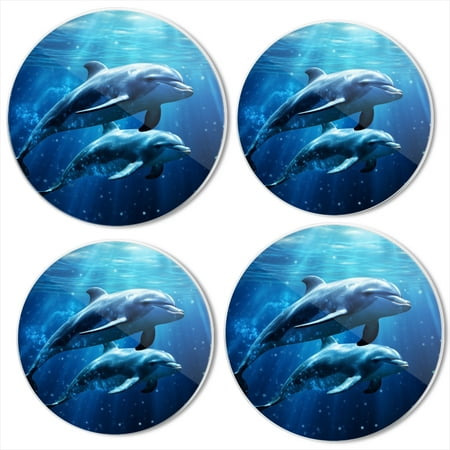 

Bahomeck Electric Stove Burner Covers Set Of 4 Dolphins Swimming In The Deep Blue Sea Metal Gas Stove Burner Covers Protecting Gas Stoves 8 Inch And 10 Inch