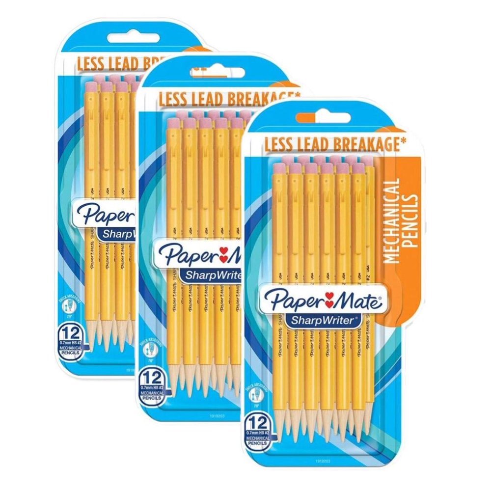 Papermate 3037631PP SharpWriter Mechanical Pencils, Twistable Tip, 0.7