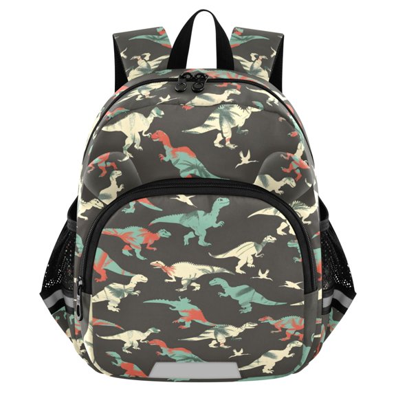 ALAZA Retro Cartoon Dinosaurs Mini Backpack School Bookbag Age 3-7 Medium