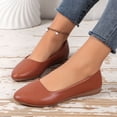 thumbnail image 6 of Meckior Women's Flats Shoes Comfortable PU Leather Slip On Round Toe Ballet Flats Casual Dress Flat Shoes for Walking, 6 of 8