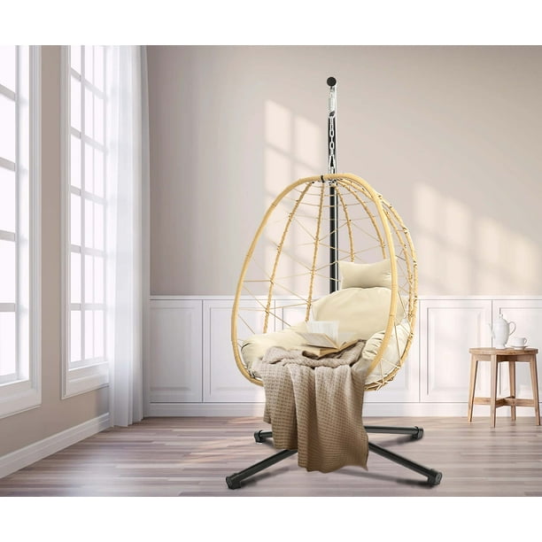 Esmlada Indoor/Outdoor Wicker Swing Egg Chair Hammock Hanging Chair