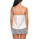 thumbnail image 4 of Sexy Pajama Set for Women Lace Cami and Shorts Two Piece Satin Lingerie, 4 of 5