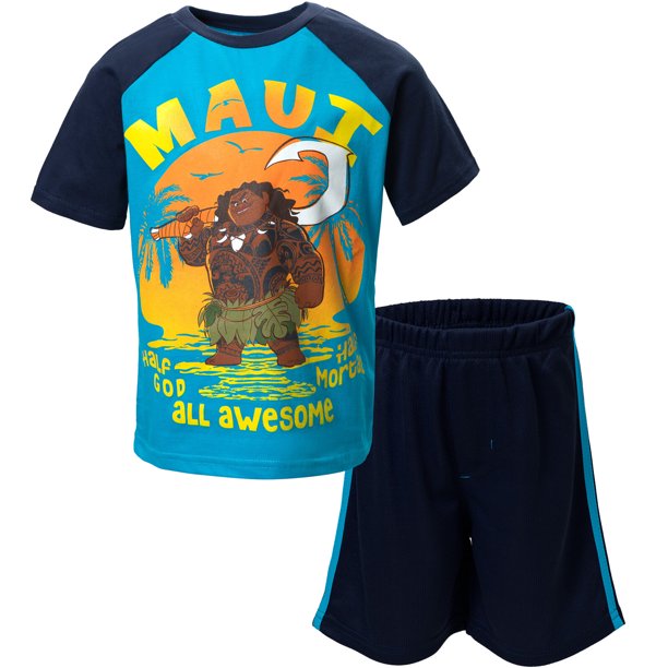Disney Moana Maui Toddler Boys TShirt and Mesh Shorts Outfit Set