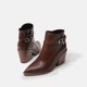 thumbnail image 2 of NECHOLOGY Botas Mujer Adulto Femenino Zapatos Botines de mujer Botines de tacón grueso con punta en para mujer, zapatos de fiesta a la , botines (Coffee, 6), 2 of 6