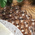 thumbnail image 3 of Balsa Circle 14" Rose Gold Acrylic Wooden Textured Round Metal Charger Plates Crystal Beads, 3 of 6