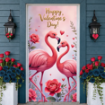thumbnail image 5 of Pink Flamingo Happy Valentine's Day Banner Red Roses Romantic Design Heart Elements Gold Glitter for Couples Romantic Party Indoor Decoration Valentine's Celebration, 5 of 9