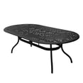 thumbnail image 2 of Outdoor Aluminum 9pc Large Black Oval Patio Dining Set Eight Chairs, 2 of 7
