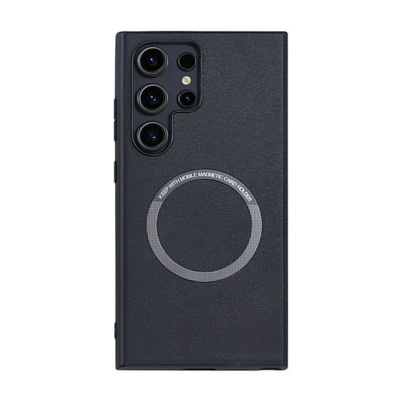 Decase Leather Case for Samsung Galaxy A35,Support Wireless Charging,Anti-Fingerprint Lightweight Anti-Scratch Hybrid Mag-Safe Magnetic Phone Cover for Galaxy A35 New - Black