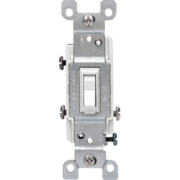 Leviton 1453-2W 15 Amp 3-Way Toggle Switch Residential - White