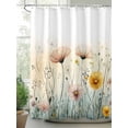 thumbnail image 2 of Fsddascl Spring Floral Shower Curtain Set - Extra Long 72" x 96" Washable Bathtub Curtain with 12 Hooks, Pastoral Flowers Watercolor Vintage Waterproof Fabric Stall Shower Curtains for Bathroom, 2 of 6