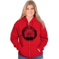 thumbnail image 4 of Mountain Compass Symbolic Spirit Unisex Fleece Graphic Zip Up Hoodie Brisco Brands 2X, 4 of 5
