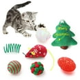 thumbnail image 1 of 7PCS Cat Toy Set Creative Cat Toy Mice Cat Play Ball Pet Chew Toy for Christmas, 1 of 10
