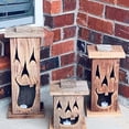 thumbnail image 4 of Oferta por tiempo limitado!Decoración de arte otoñal de madera Lámpara de llama fantasma de madera Jack-O-, 4 of 8