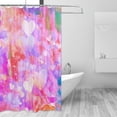 thumbnail image 3 of YFYANG Waterproof Bathroom Shower Curtain, Pink Love Watercolor Shower Curtain Set with Hooks, Home Bathroom Tub Decor - 72 "x72", Iron Hooks, 3 of 6