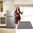 thumbnail image 5 of Tutuviw Mini Fridge Drip Mat with Raised Edge 23"*23"*0.76" Prevent Water Leakage and Floor Damage Edge Silicone Refrigerator Floor Mat(Grey), 5 of 7