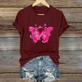 thumbnail image 2 of Yufatyle Womens Breast Cancer Awareness Shirts Short Sleeve Tshirts Pink Ribbon Graphic Tee Tops Cute Gifts Clothing 2024 XXL, 2 of 4