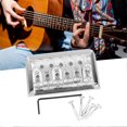 thumbnail image 5 of 2024 Fixed Hardtail Guitar Bridge U Shape Saddle Bridge Replacement Metal Electric Guitar String Bridge Silver, 5 of 5