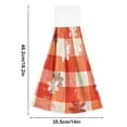 thumbnail image 2 of Dailycode Kitchen Wash Cloths with Hanging Loops Absorbent Absorbent Quick Drying Hand Towels, 2 Pack, Snowflake Red Plaid, 2 of 7