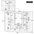 thumbnail image 6 of MAYEERTY 36" Bathroom Vanity with Sink White MDF Rubberwood 3 Drawers Adjustable Shelf Freestanding, 6 of 6