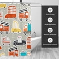 thumbnail image 3 of XMXT Shower Curtain Liner with Iron Hooks, Waterproof Cartoon Car Collection Prints Shower Curtains for Bathroom Decor Accessories, 72 x 72 inches, 3 of 9