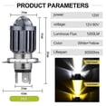 thumbnail image 2 of Foco Led H4, bombilla pequeña, faro modificado para motocicleta, 2 of 5