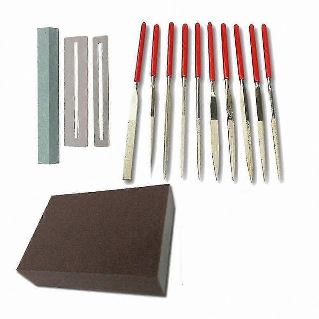 Guitar Fret Polishing Tool Set with Stainless Steel Files