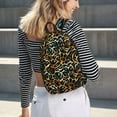 thumbnail image 6 of KLL Teal Leopard Print Travel Laptop Backpack - College Backpack Business Work Bag Nurse Bag Casual Daypack for Weekender Business Hiking -Medium, 6 of 6