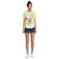thumbnail image 2 of Snoopy Juniors’ Rainbow Graphic Tee with Short Sleeves, Sizes XS-3XL, 2 of 5