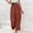 Red, variant on Kiplyki Wide Leg Pants Women Color Elastic High Waist Linen Pant Trouser