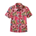 thumbnail image 1 of SSLR Big Girls Hawaiian Shirt Cotton Short Sleeve Button Down Shirt, 1 of 8