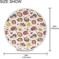 thumbnail image 2 of SKYSONIC Cute Hedgehogs Round Tablecloth 60inch Indoor Wrinkle Free, Autumn Pumpkin Circular Lace Table Cover Washable for Kitchen Party BBQ Dining Decor, 2 of 7