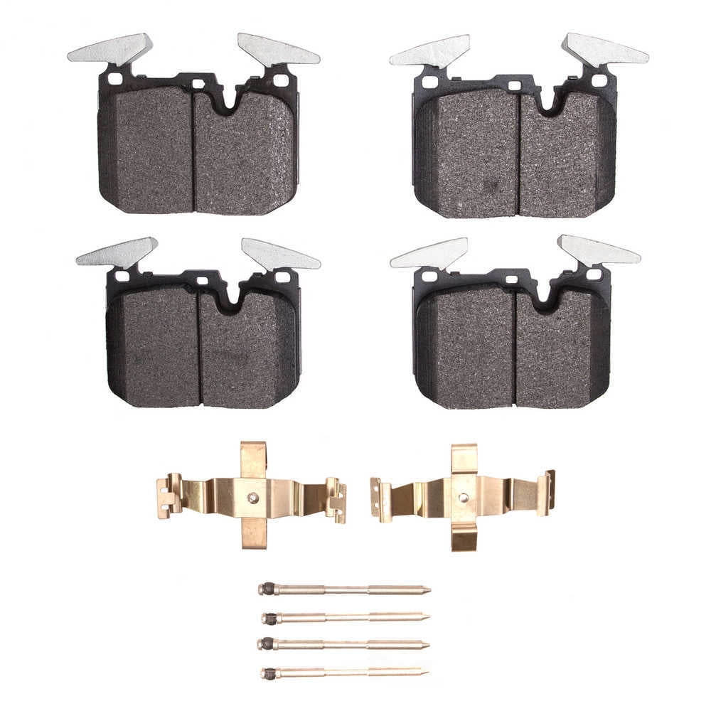 Dynamic Friction Company 1551-1609-21 DFC 5000 Advanced Brake Pads - Low Metallic and Hardware Kit