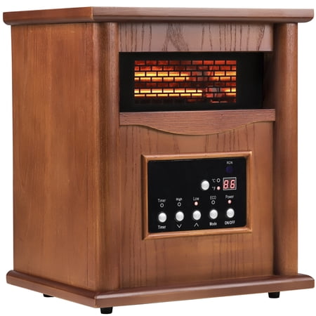 Airo Comfort Electric Infrared Space Heater – 1500W Quartz Heater for Indoor Use with Remote Control in Light