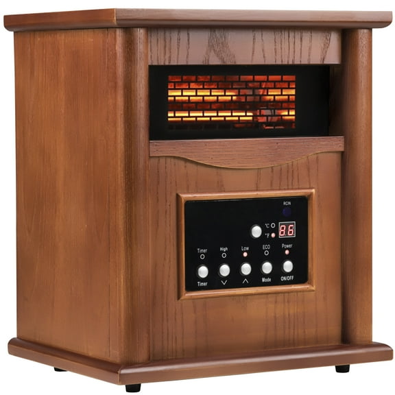 Airo Comfort Electric Infrared Space Heater – 1500W Quartz Heater for Indoor Use with Remote Control in Light